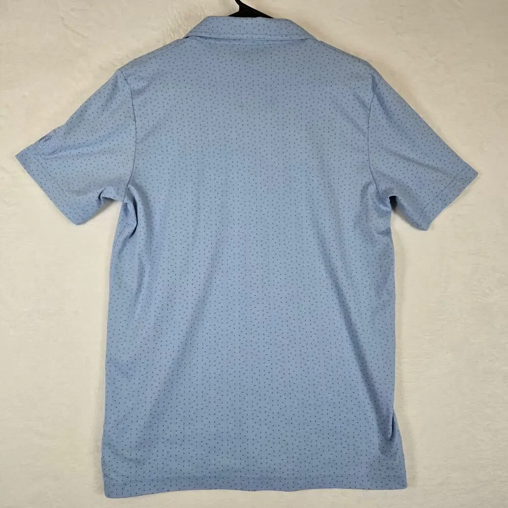 Travis Mathew Polo Mens Medium Blue Shirt Golf Office Polo Shirt 0841 - Picture 2 of 11